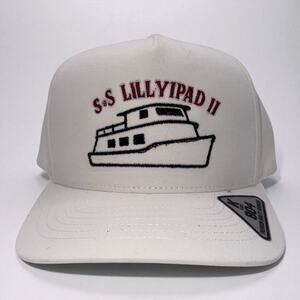 SS Lilypad Embroidery (Version 2) | White and Burgundy Embroidery | Mad Capper